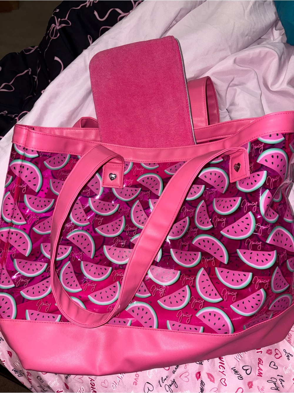 Juicy Couture watermelon bag #y2k #juicycouture #2000s #hollister 🩷